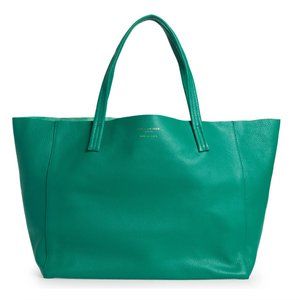 KURT GEIGER Violet East/west Leather Tote In Green